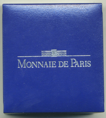 Франция 100 франков - 15 евро 1996 серия архитектурные монументы Европы, Магере-Брюг в Амстердаме, разводной мост через реку Амстел, в коробке с сертификатом KM 1156 серебро PROOF 5-6-1-42