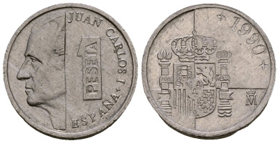 Испания 1 песета 1990 KM 832 алюминий 4173-711