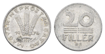 Венгрия 20 филлеров 1974 BP KM 573 алюминий 4665-1118