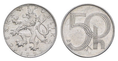 Чехия 50 геллеров 1995 KM 3 алюминий 4392-669