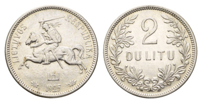 Литва 2 лита 1925 год-тип KM 77 серебро 51-642
