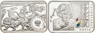 Польша 20 злотых 2011 MW, серия художники Польши, София Стриенская (1891-1976), цветная эмаль KM 765 серебро PROOF 1069-7-21