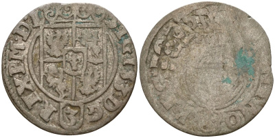 Польша 3 полкера (3 полторака - 1 крейцер) ND (1620-1627) Сигизмунд III Ваза (1587-1632) KM 41 серебро 4158-748