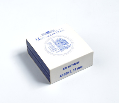 Франция 1 евро = 6,55957 франков 2000 готический стиль в архитектуре (XII-XVI веков) в коробке с сертификатом KM 1246 серебро PROOF 4-3-3-12