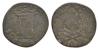 Папская Область 1 каттрино ND (1623-1644) Урбан VIII (1623-1644) медь 3711-813