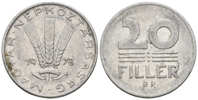 Венгрия 20 филлеров 1978 Народная Республика (1949-1989) KM 573 алюминий 259-157