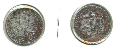 ПОРТУГАЛИЯ 2,5 ЭСКУДО 1933 ПАРУСНИК KM 580 серебро 4455-432