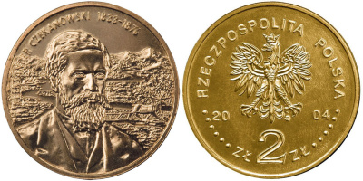 Польша 2 злотых 2004 MW, Александр Лаврентьевич Чекановский KM 505 нордик  UNC 4635-821