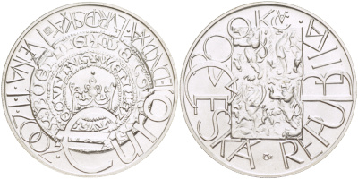 ЧЕХИЯ 200 КРОН 2002 СИТЕМА ЕВРО, ЕВРОВАЛЮТА, ДИАМЕТР 31 ММ., ВЕС 13 ГР., ПРОБА 900, ТИРАЖ 13867 ЭКЗ. KM 54 серебро UNC 1084-7-75