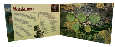 Норвегия госнабор из 4 монет плюс оригинальный жетон 2002 UNC 3-4-1-53