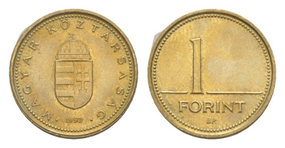 Венгрия 1 форинт 1993 KM 692 никель латунь UNC 4644-939