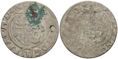 Польша 3 полкера (3 полторака - 1 крейцер) 1625 Сигизмунд III Ваза (1587-1632) Gorecki B.25, KM 41 серебро 4160-157