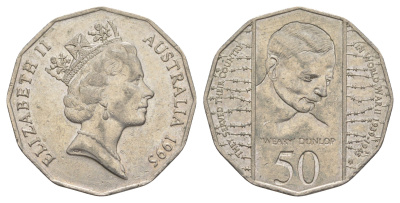 Австралия 50 центов 1995 50 лет со дня окончания Второй Мировой войны KM 294 медно-никель 4383-526