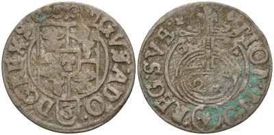 Польша, Эльбинг 3 полкера (3 полторака - 1 крейцер) 1632 Густав II Адольф (1621-1632) Kop 9602-9607 серебро 4160-234