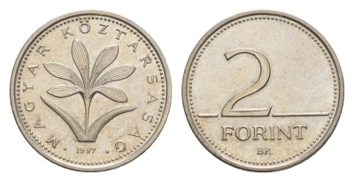 Венгрия 2 форинта 1997 KM 693 медно-никель aUNC 4632-361