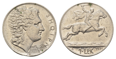 Албания 1 лек 1931 KM 5 никель 95-732