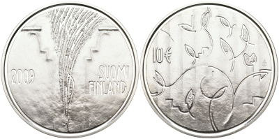 Финляндия 10 евро 2009 200 лет со дня основания сословного собрания. Боргоский сейм KM 173 серебро  PROOF 11-114-35