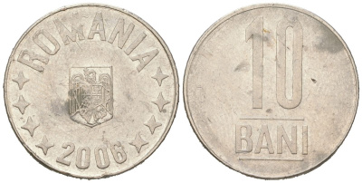Румыния 10 бань (бани) 2006 KM 191 сталь плакированная никелем 4617-961