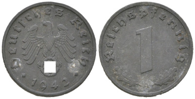 Германия 1 рейхспфенниг 1942 A KM 97 J. 369 цинк 206-1169
