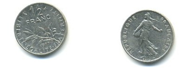 Франция 20 сантимов 1995 тип Marianne KM 930, Le Franc 156.39 медь алюминий никель 54-1543