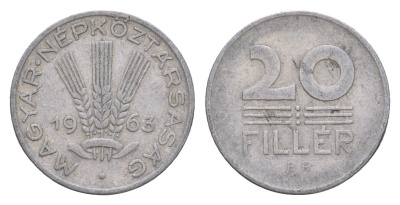 Венгрия 20 филлеров 1963 BP KM 550 алюминий 4658-532