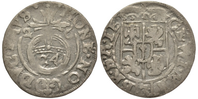 Бранденбург-Пруссия 1/24 талера 1626 Георг Вильгельм (1619-1640), вес 1,14 гр. KM 116.1 серебро 1516-223