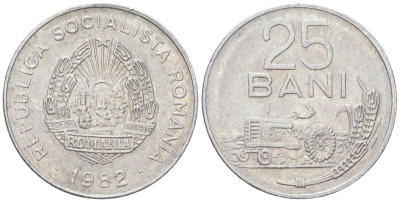 Румыния 25 бань 1982 KM 94a алюминий 192-1164