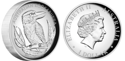 Австралия 1 доллар 2012 кукабара, высокорельефная KM 1829 серебро PROOF 1074-1-53