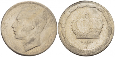 Люксембург 20 франков 1964 ESSAI - пробный выпуск никель ? UNC 413-312