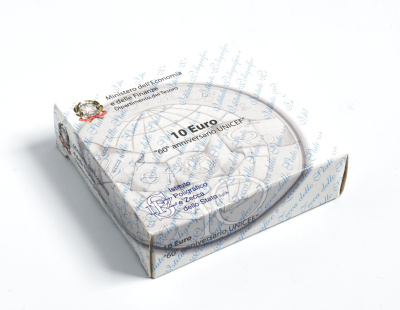 Италия 10 евро 2006 60 лет со дня образования UNICEF KM 286 серебро UNC 6-5-1-33