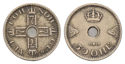 Норвегия 50 эре 1928 Хокон VII (1905-1957) KM 386 медно-никель 4669-624