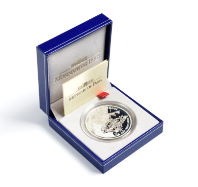 Франция 1 евро = 6,55957 франков 2000 классицизм и барокко в архитектуре (XVII- XVIII веков) в оригинальной коробке, с сертификатом KM 1226 серебро PROOF 4-3-3-17