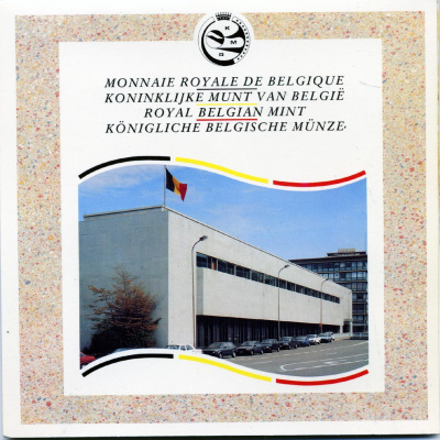Бельгия набор из 10 монет + жетон монетного двора 1989 Belgie-Belgique, королевский монетный двор Бельгии, в оригинальном буклете, в запайке KM MS 1 ВUNC 2-6-3-05