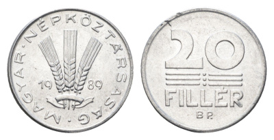 Венгрия 20 филлеров 1989 BP KM 573 алюминий 4668-165