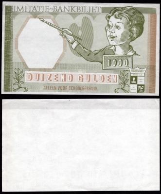 Нидерланды 1000 гульденов ND школьные деньги, односторонний бумага 7457-8-3-1