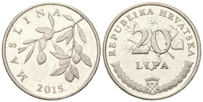 Хорватия 20 лип 2015 нечетный год KM 7 сталь плакированная никелем UNC 4617-1238