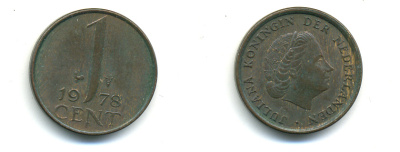 НИДЕРЛАНДЫ 1 ЦЕНТ 1978 KM 180 бронза 4379-1341