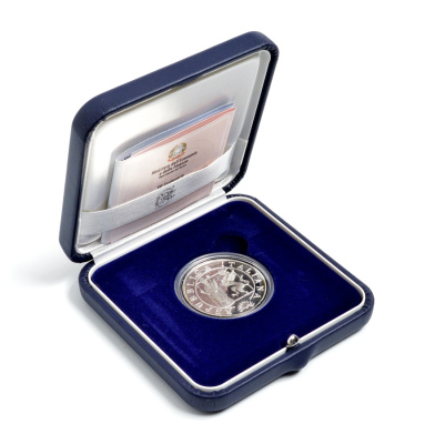 Италия 10 евро 2008 700 лет Университету Перуджиа, в оригинальной коробке с сертификатом KM 306 серебро PROOF 4-3-2-06