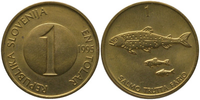Словения 1 толар 1995 KM 4 латунь 4546-1044