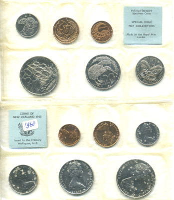 Новая Зеландия официальный набор из 6 монет 1968     PROOFLIKE  1-6-2-01