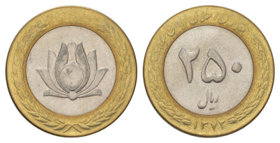 Иран 250 риалов 1994 SH 1373 KM 1262 биметалл UNC 4624-853