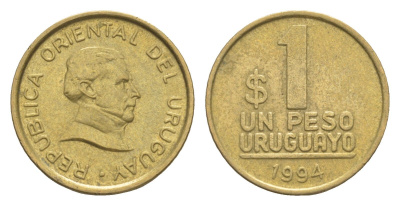 Уругвай 1 песо 1994 KM 103.1 алюминиевая бронза 4649-627