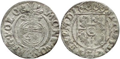 Польша 1/24 талера = 3 гроша 1625 Сигизмунд III, Ваза (1587-1632) KM 15 серебро    1530-424