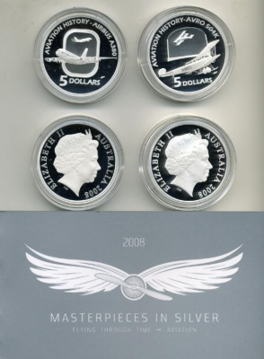 АВСТРАЛИЯ 5 И 5 ДОЛЛАРОВ 2008 ИСТОРИЯ АВИАЦИИ Ш2
