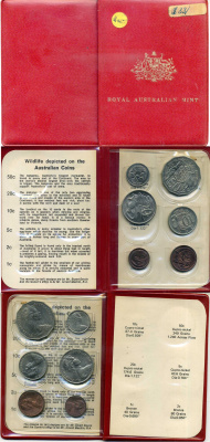 Австралия набор из 6 монет (1, 2, 5, 10, 20 и 50 центов) 1971 в оригинальной банковской упаковке KM MS4 (62, 63, 64, 65, 66 и 68) UNC 8-2-06-59