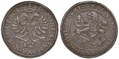 Швейцария, Цюрих 1 талер 1558 Davenport 8775, Divo 6E серебро 00-000-00