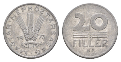 Венгрия 20 филлеров 1973 BP KM 573 алюминий 4658-541