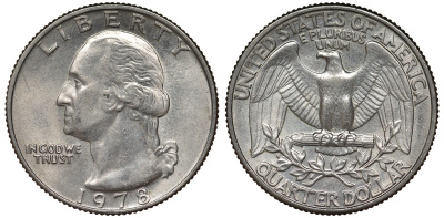 США 25 центов (квотер) 1978 Вашингтон KM A164a медь плакированная медно-никелем 4128-636
