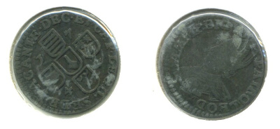 АВСТРИЙСКИЕ НИДЕРЛАНДЫ ЛИИГЕ 1 ЛИАРД 1744 KM 146 медь 503-334