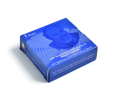 Италия 5 евро 2007 100 лет со дня рождения Альтьери Спинелли KM 293 серебро UNC 6-5-1-31